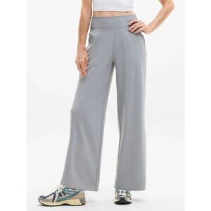 Athleta SP Venice High Rise Wide Leg Pant Featherstone Grey  Small Petite